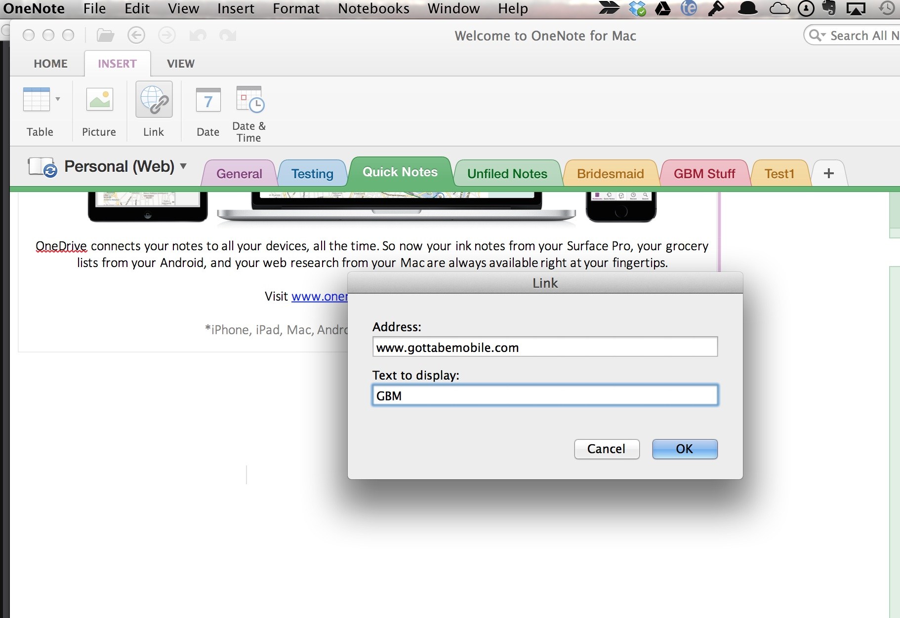 How to edit onenote formatting for mac os